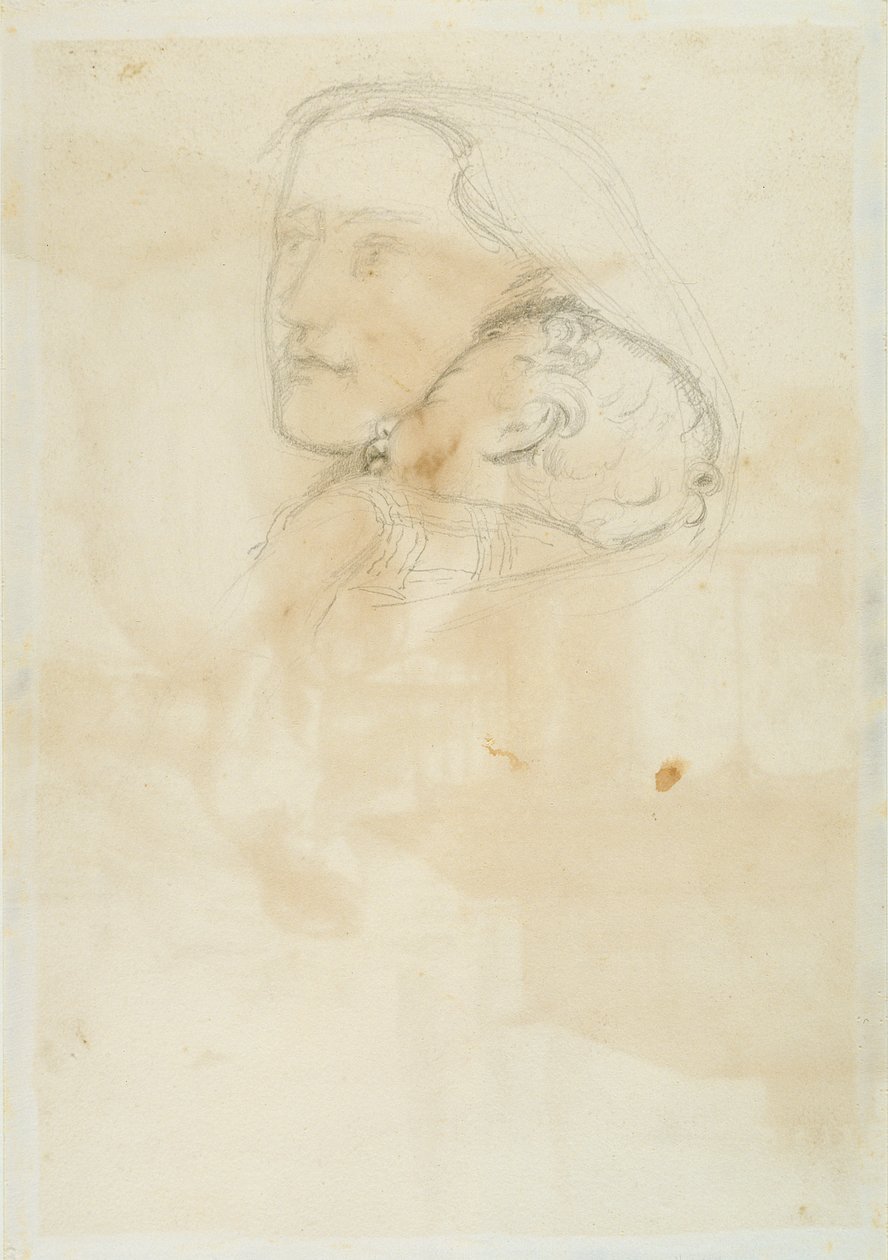 Accepteret, 1853 (pen og brunt blæk på vævet papir) af John Everett Millais