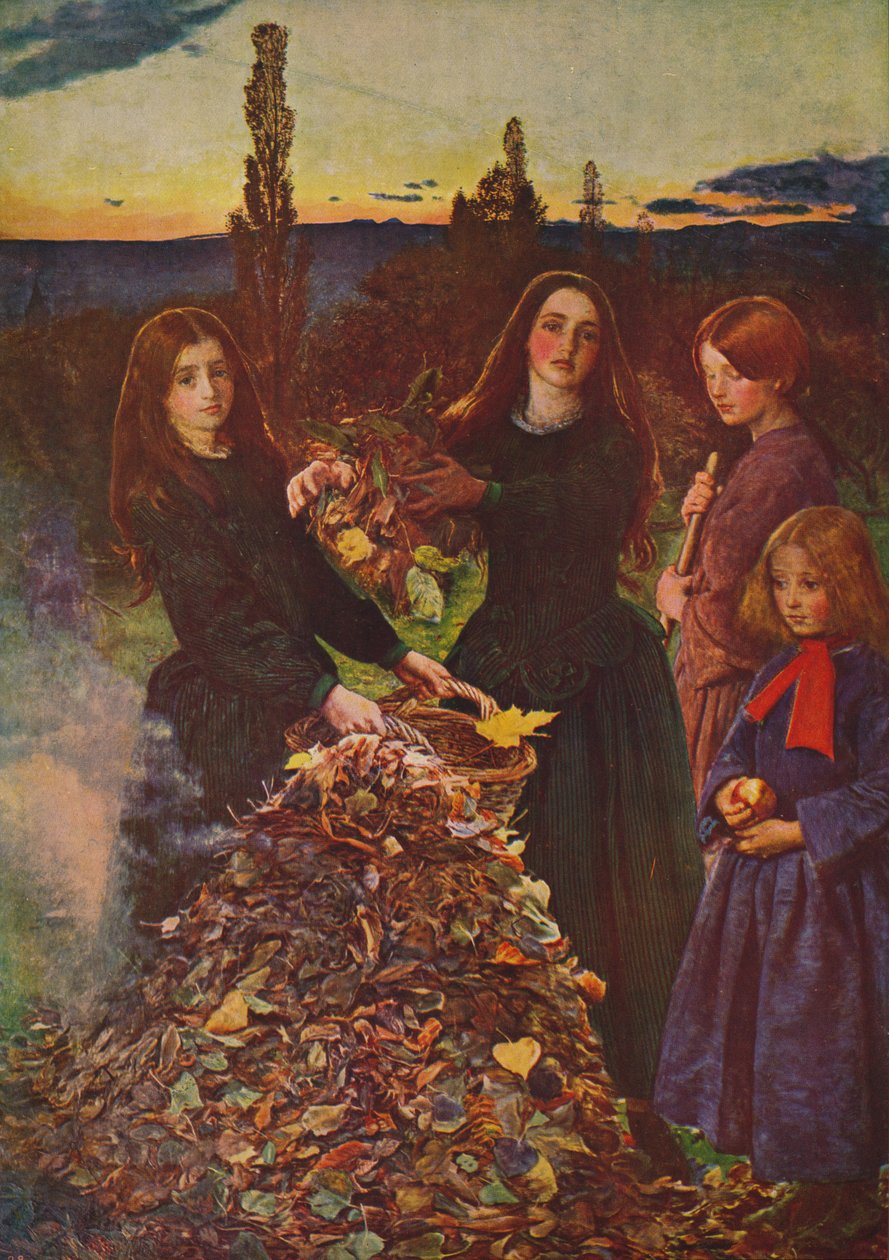 Efterårsblade, 1856, c1915 af John Everett Millais