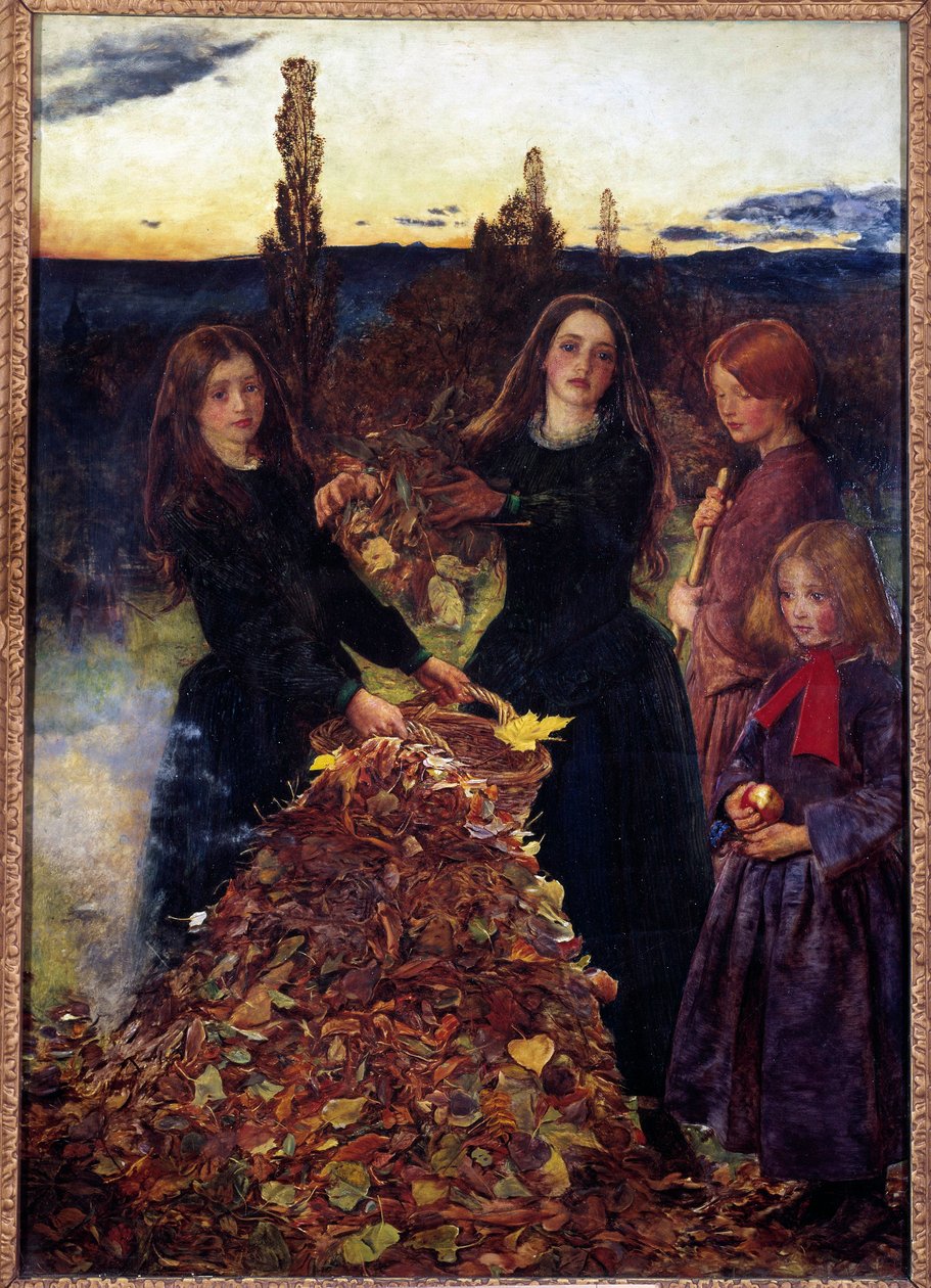 Efterårsblade-maleri af John Everett Millais (1829-1896) af John Everett Millais