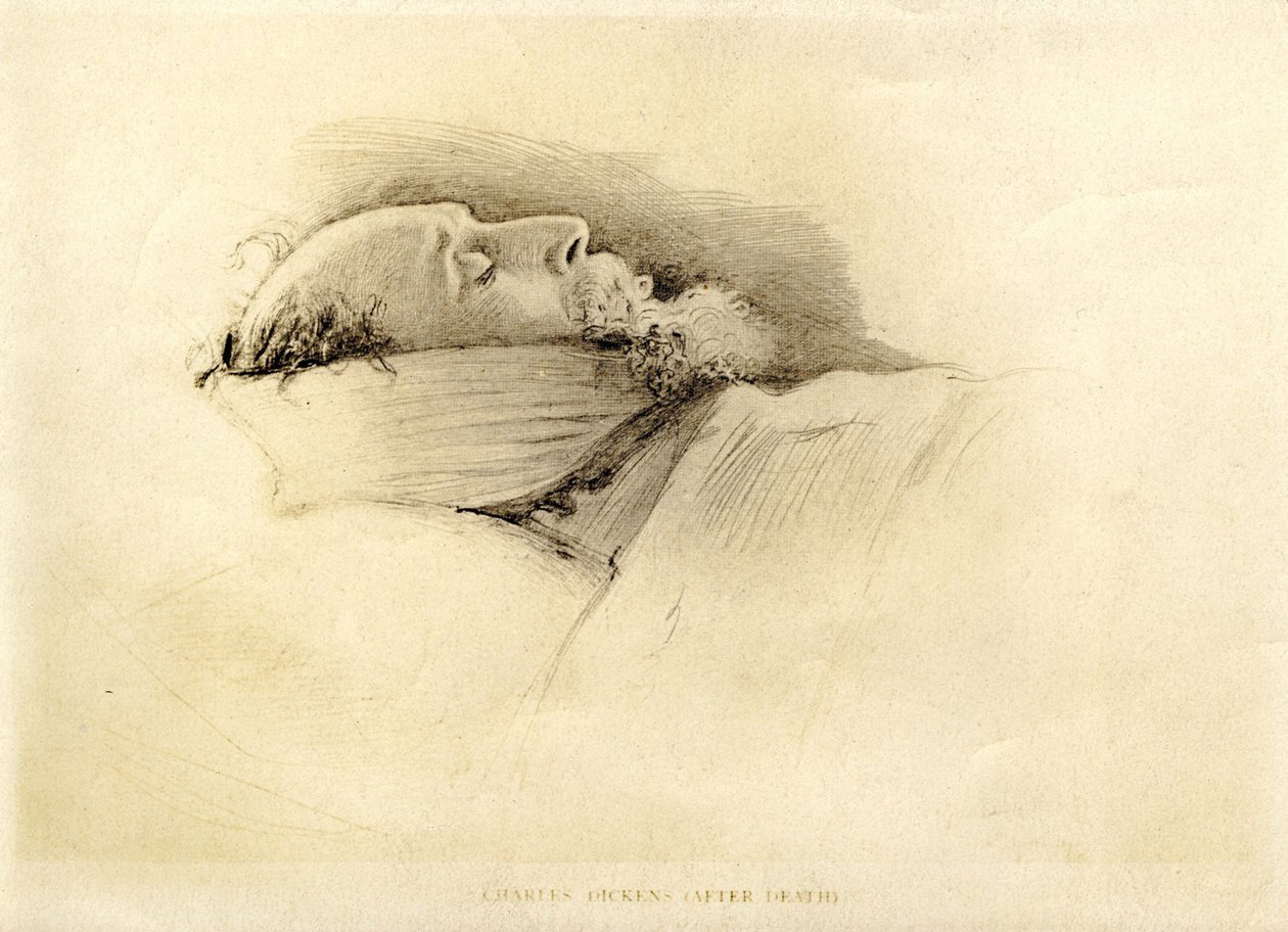 Dickens, dagen efter hans død, 1870 af John Everett Millais