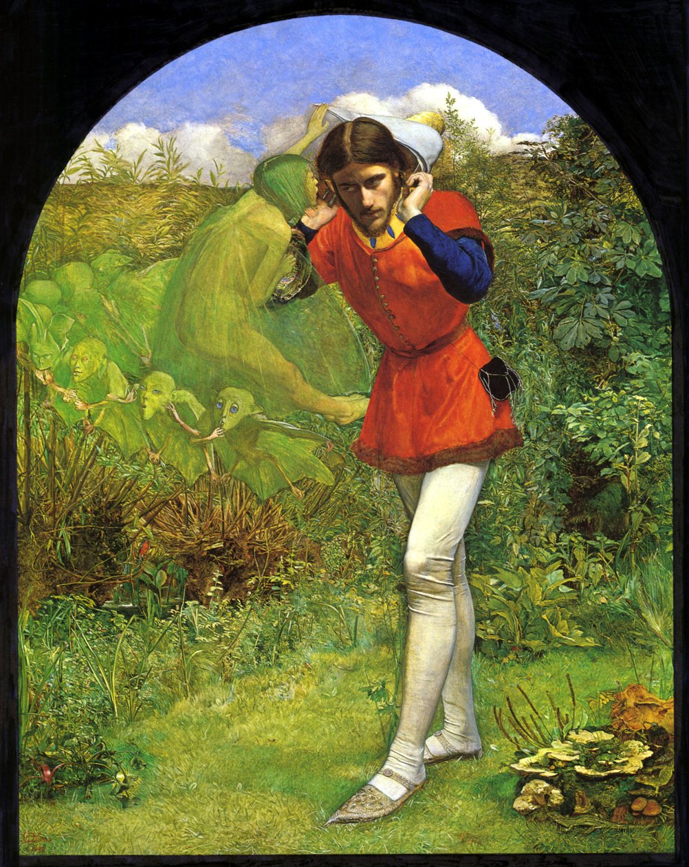 Ferdinand forhekset af Ariel. Maleri af John Everett Millais af John Everett Millais