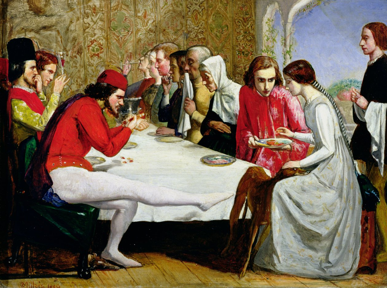 Lorenzo og Isabella, 1849 af John Everett Millais