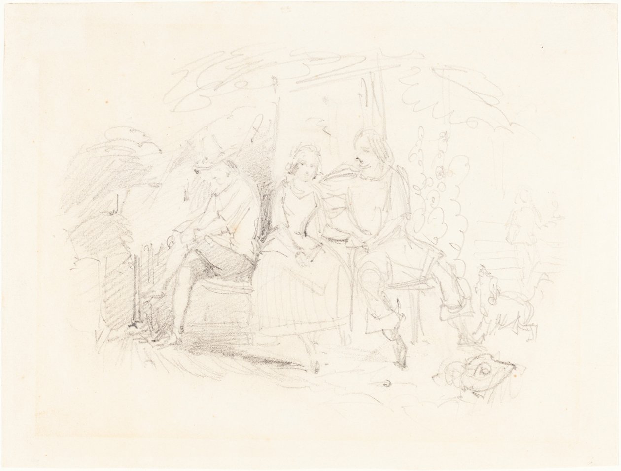 Elskere under et træ af John Everett Millais