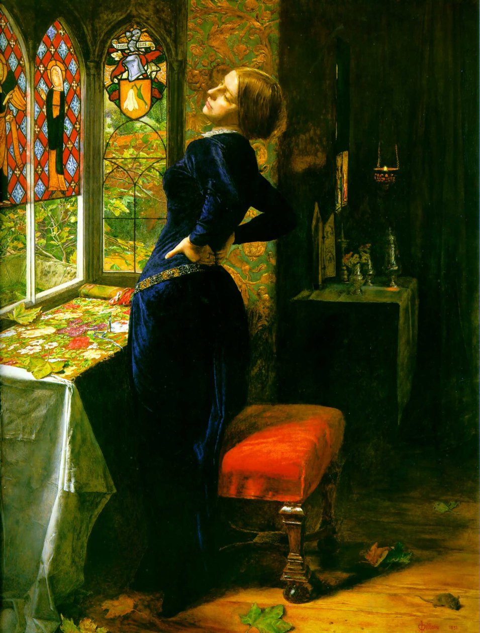 Mariana i den vandfyldte gård af John Everett Millais