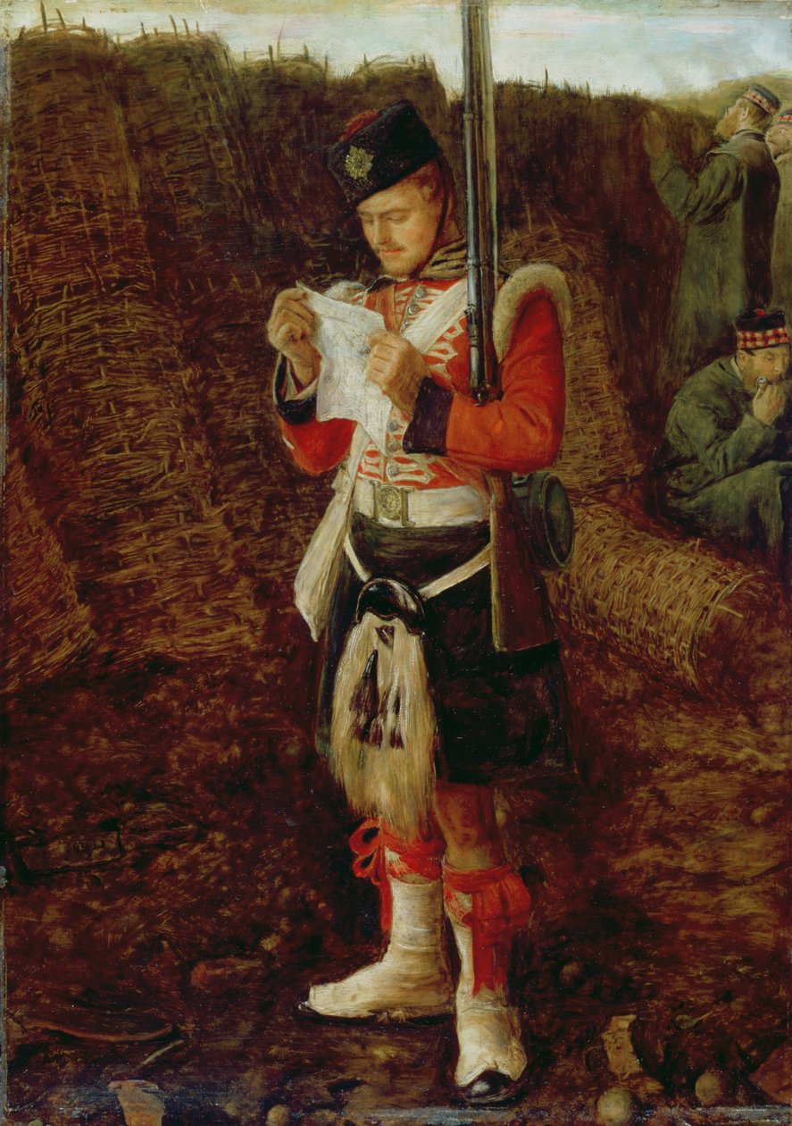 Nyheder fra hjemmet, 1856-57 af John Everett Millais