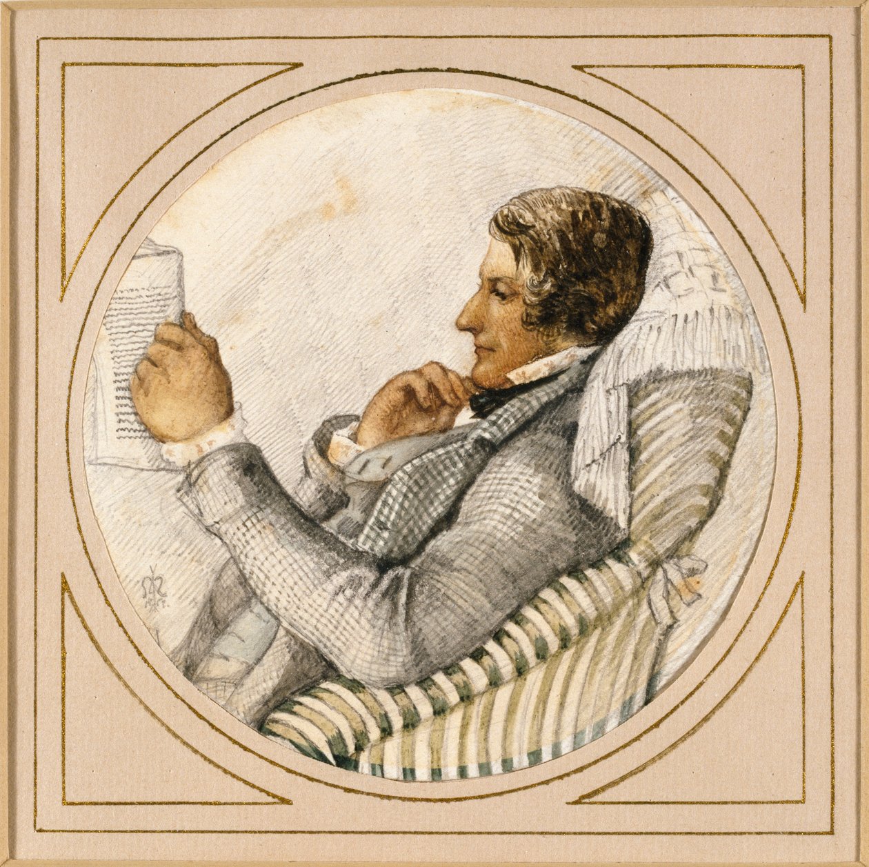 Portræt af Ford Madox Brown, c1850-1870 af John Everett Millais