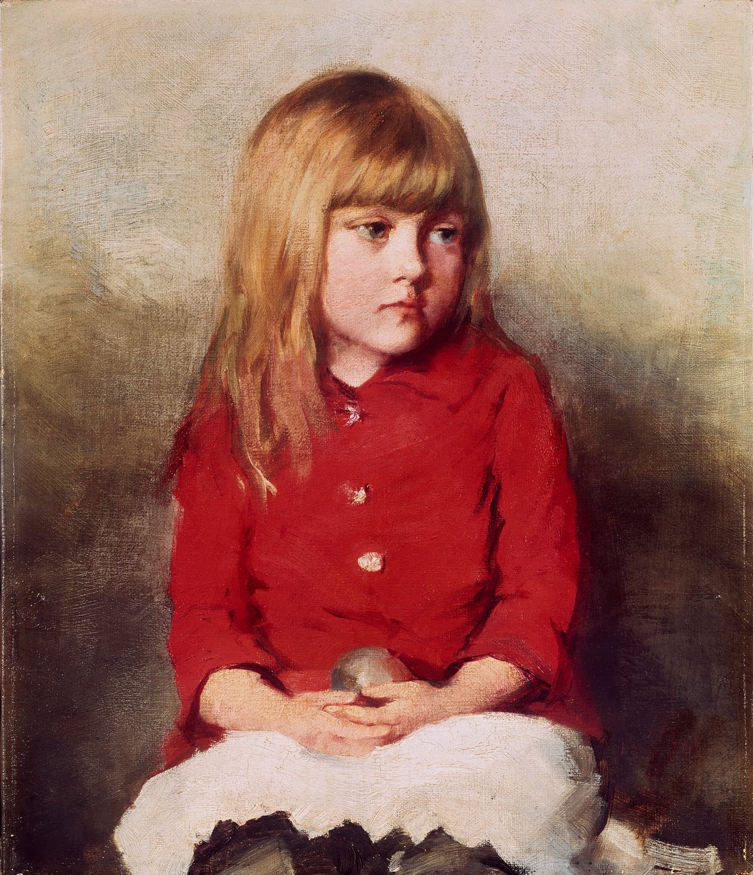 Portræt af en ung pige, slutningen af det 19. århundrede af John Everett Millais