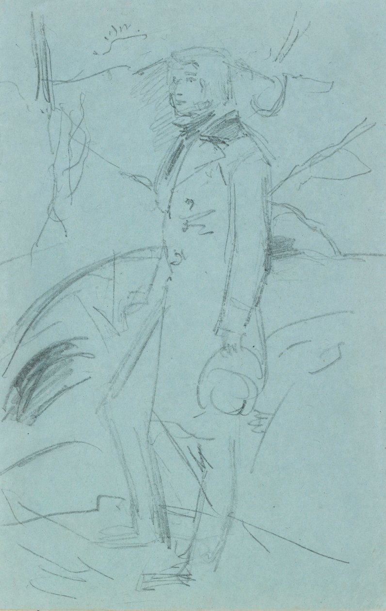 Foreløbig skitse til portrættet af John Ruskin, 1853-1854 af John Everett Millais