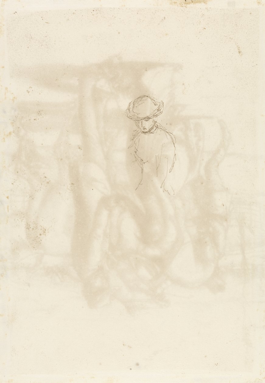 Rejected, Verso: Sketch of a Woman, 1853 (pen og brunt blæk på papir) af John Everett Millais