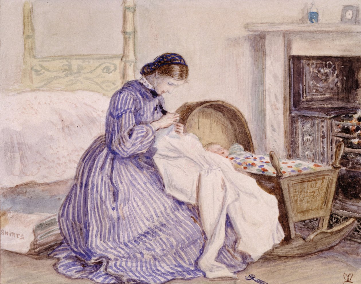 Stewart Harrisons The Iceberg - The Seamtress, 1860. af John Everett Millais