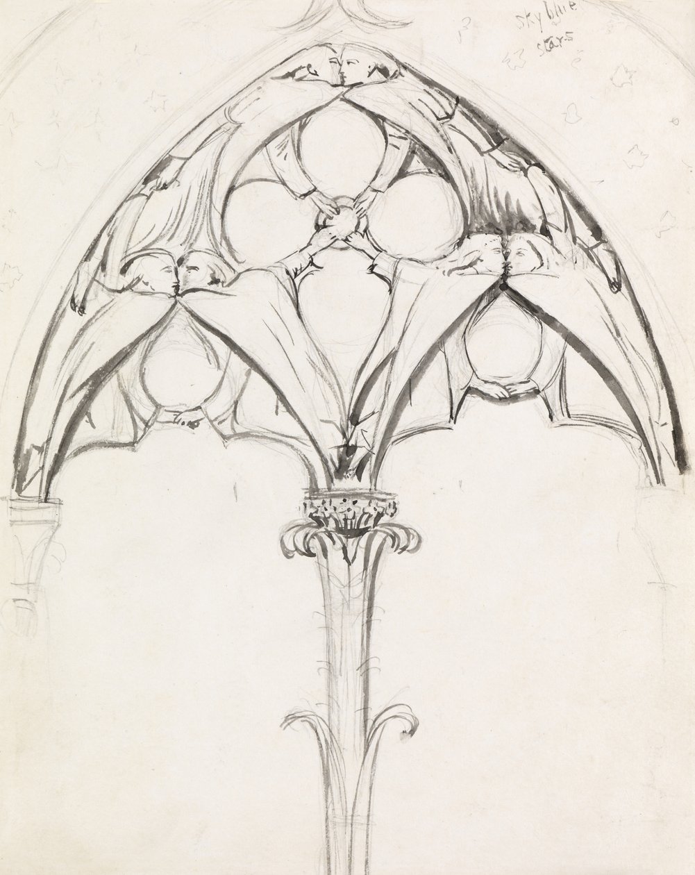 Studie til et vinduesdesign af John Everett Millais