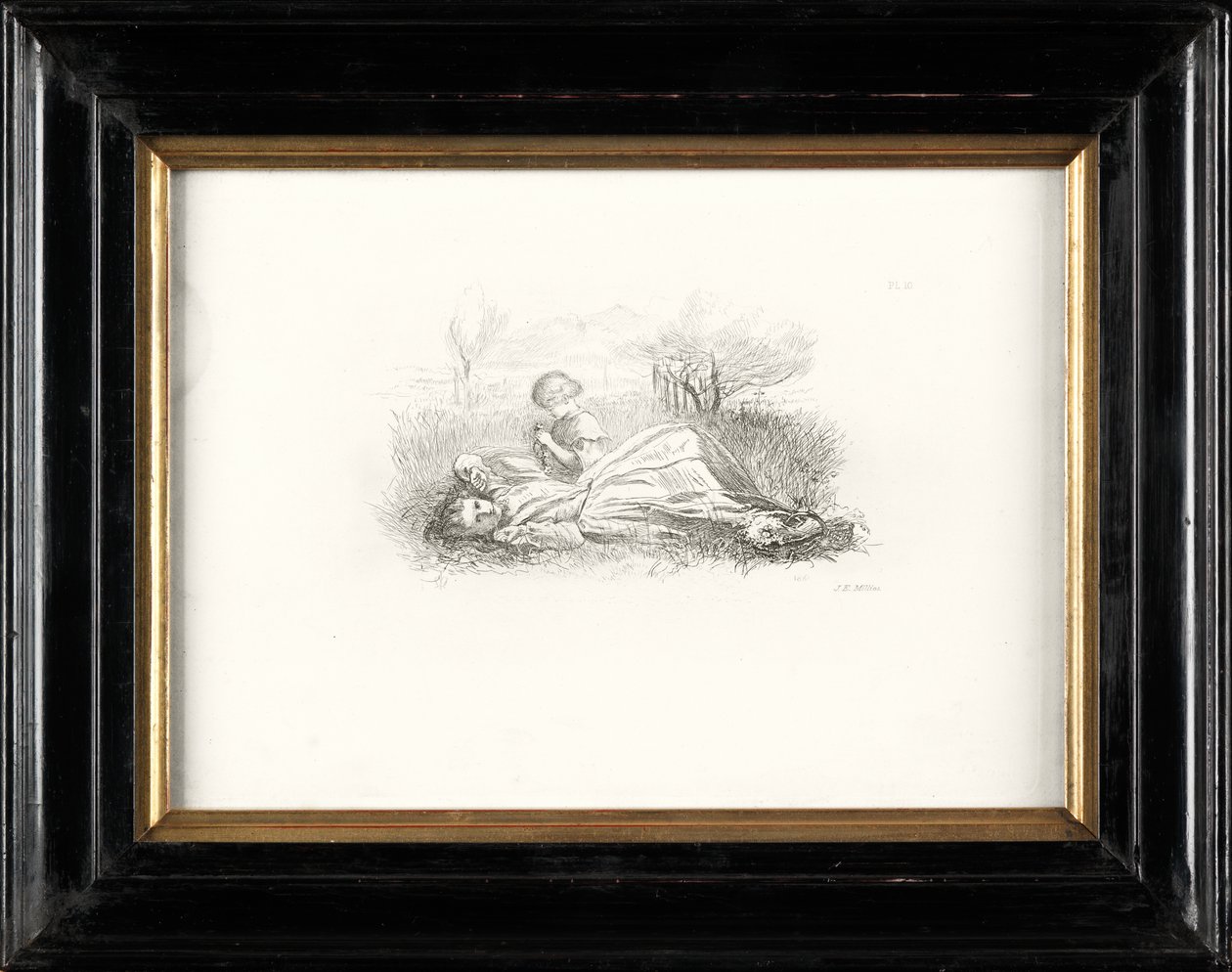 Sommer Indolence (ætsning) af John Everett Millais