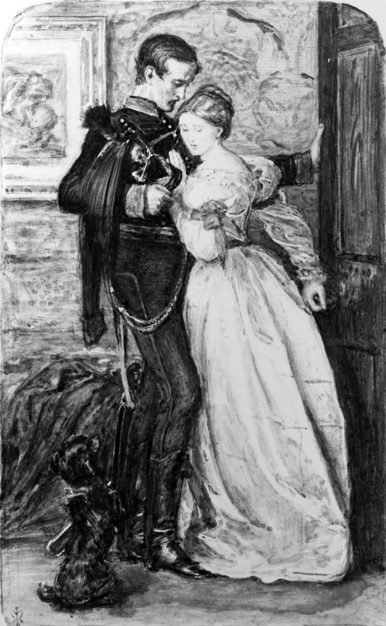The Black Brunswicker, ca. 1865 (wc på papir) af John Everett Millais