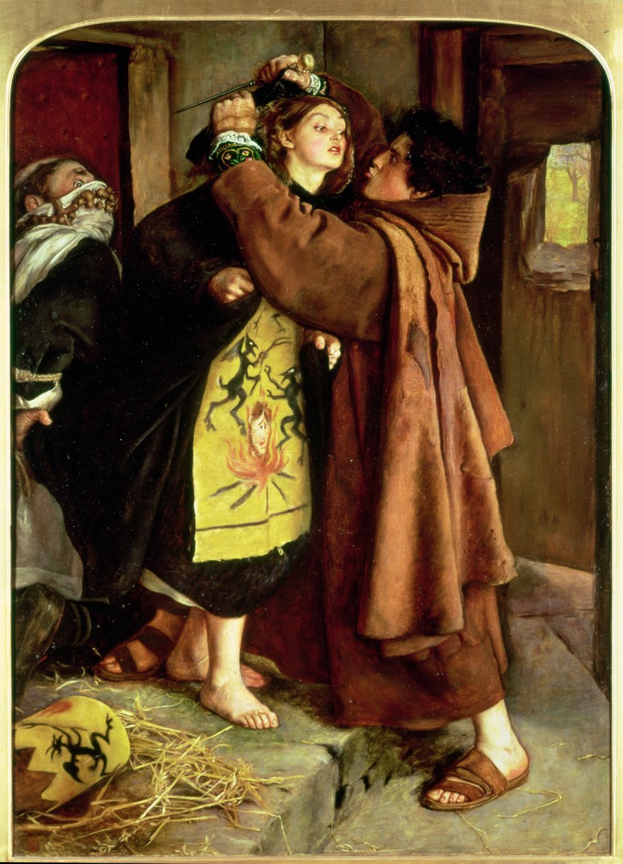 En kætters flugt, 1559, 1857 af John Everett Millais