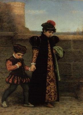The Girlhood of St. Teresa (olie på lærred) af John Everett Millais