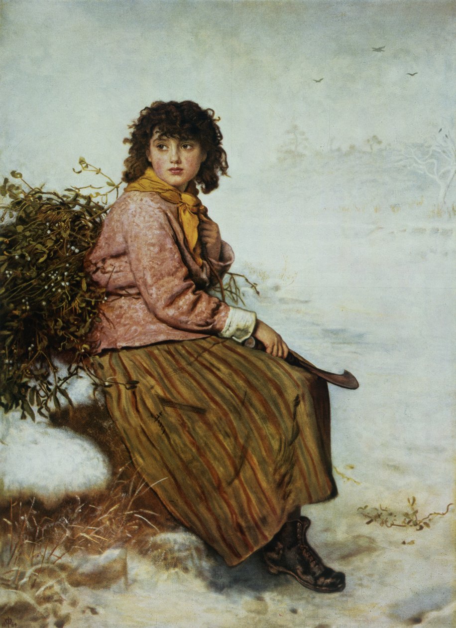 Misteltensamleren, 1894 af John Everett Millais