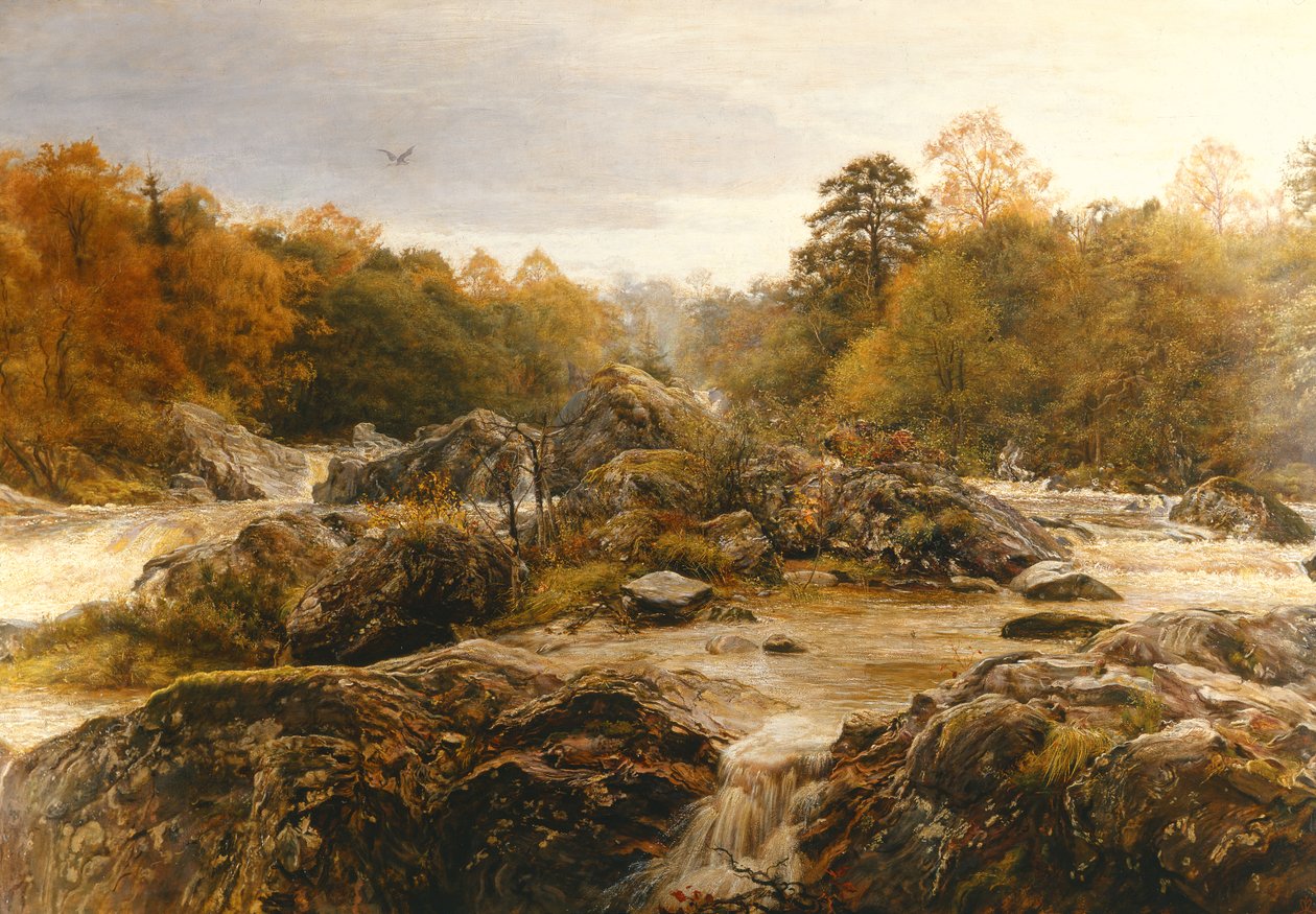 The Sound of Many Waters, 1876 (olie på lærred) af John Everett Millais