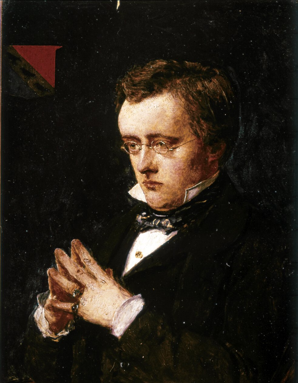 Wilkie Collins, portræt. 1850 (olie på panel) af John Everett Millais