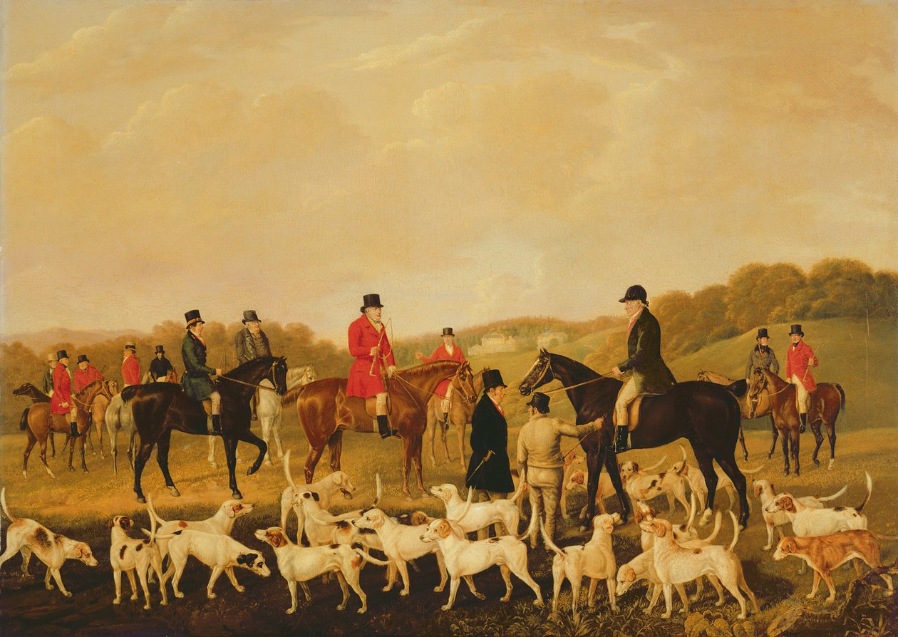 The Llanharan Hunt (olie på lærred) af John F. Harrison