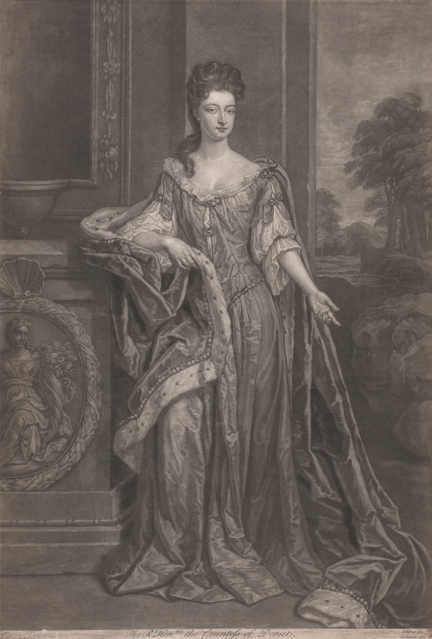 Beauties of Hampton Court: The Right Honorable Mary, grevinde af Dorset af John Faber the younger