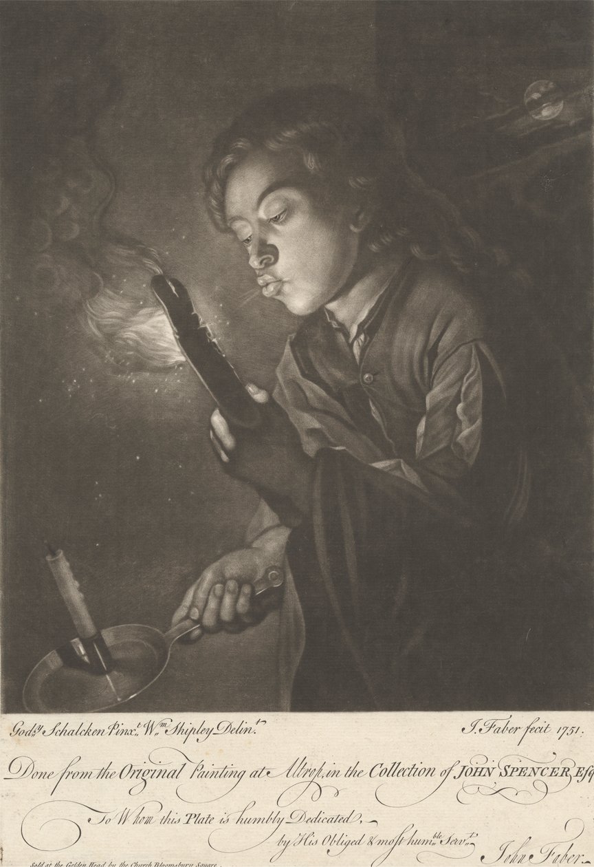 Dreng tænder et lys af John Faber the younger