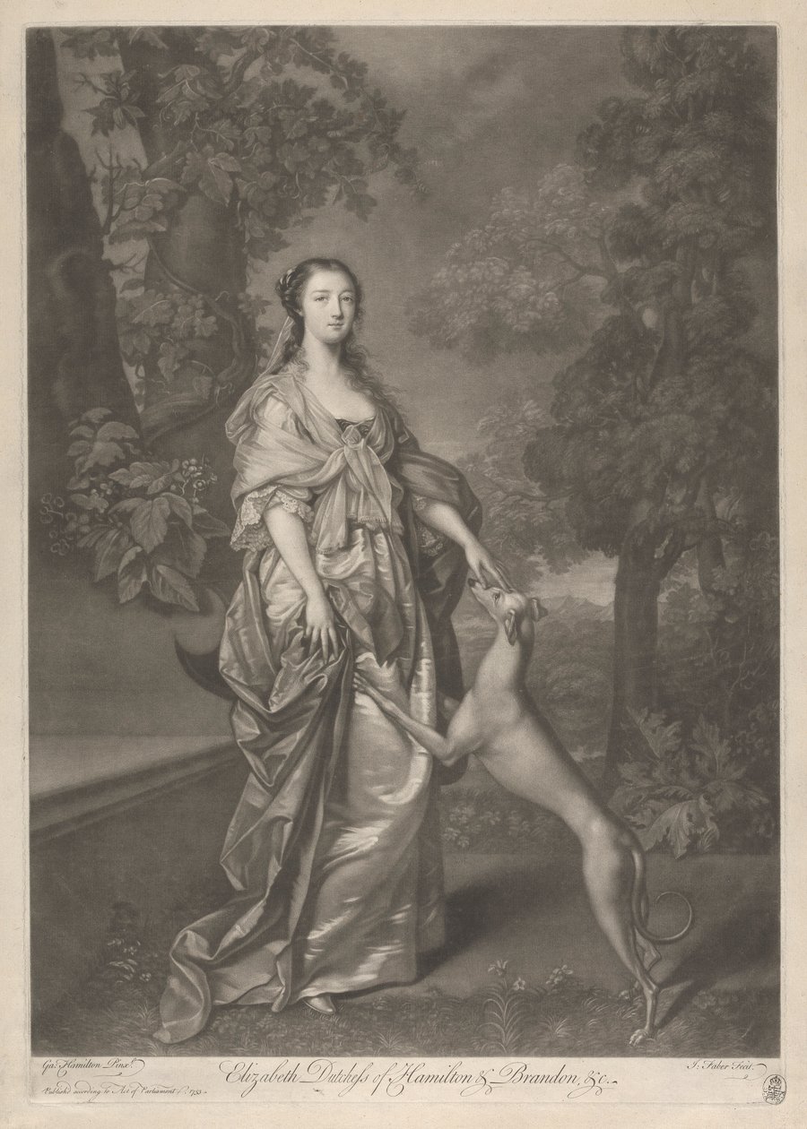 Elizabeth, hertuginde af Hamilton af John Faber the younger