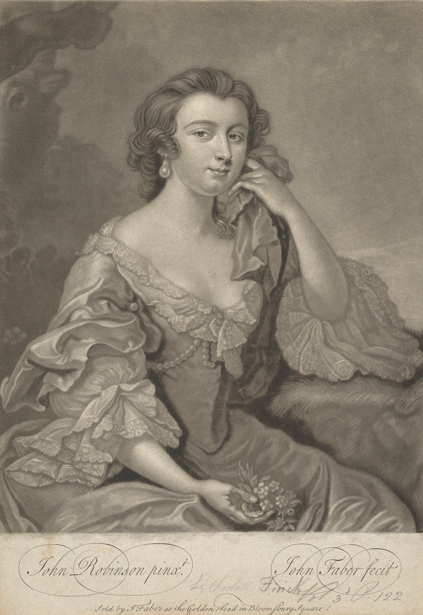 Lady Charlotte Finch (født Fermor) af John Faber the younger