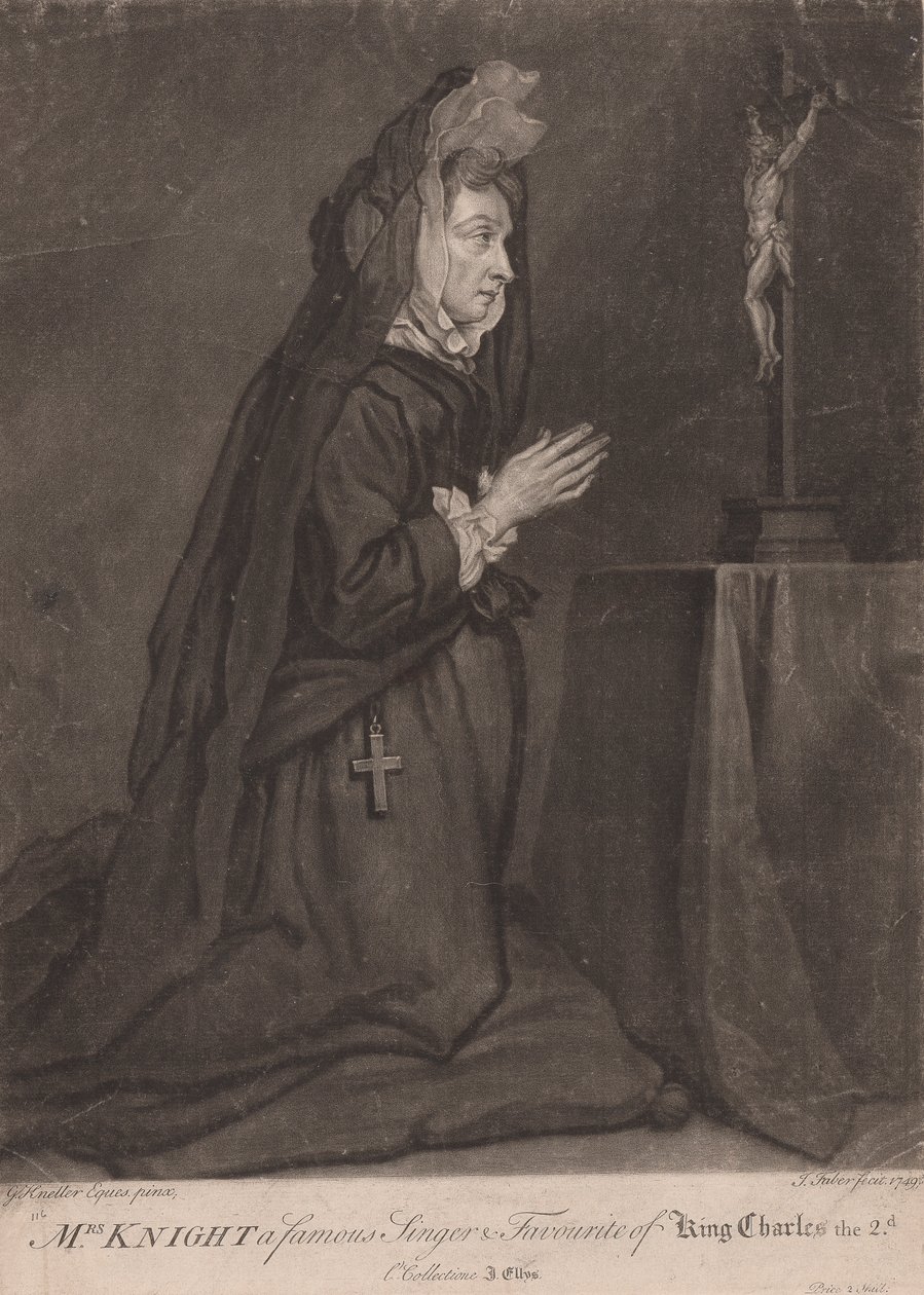 Mrs. Knight en berømt sangerinde og kong Charles II