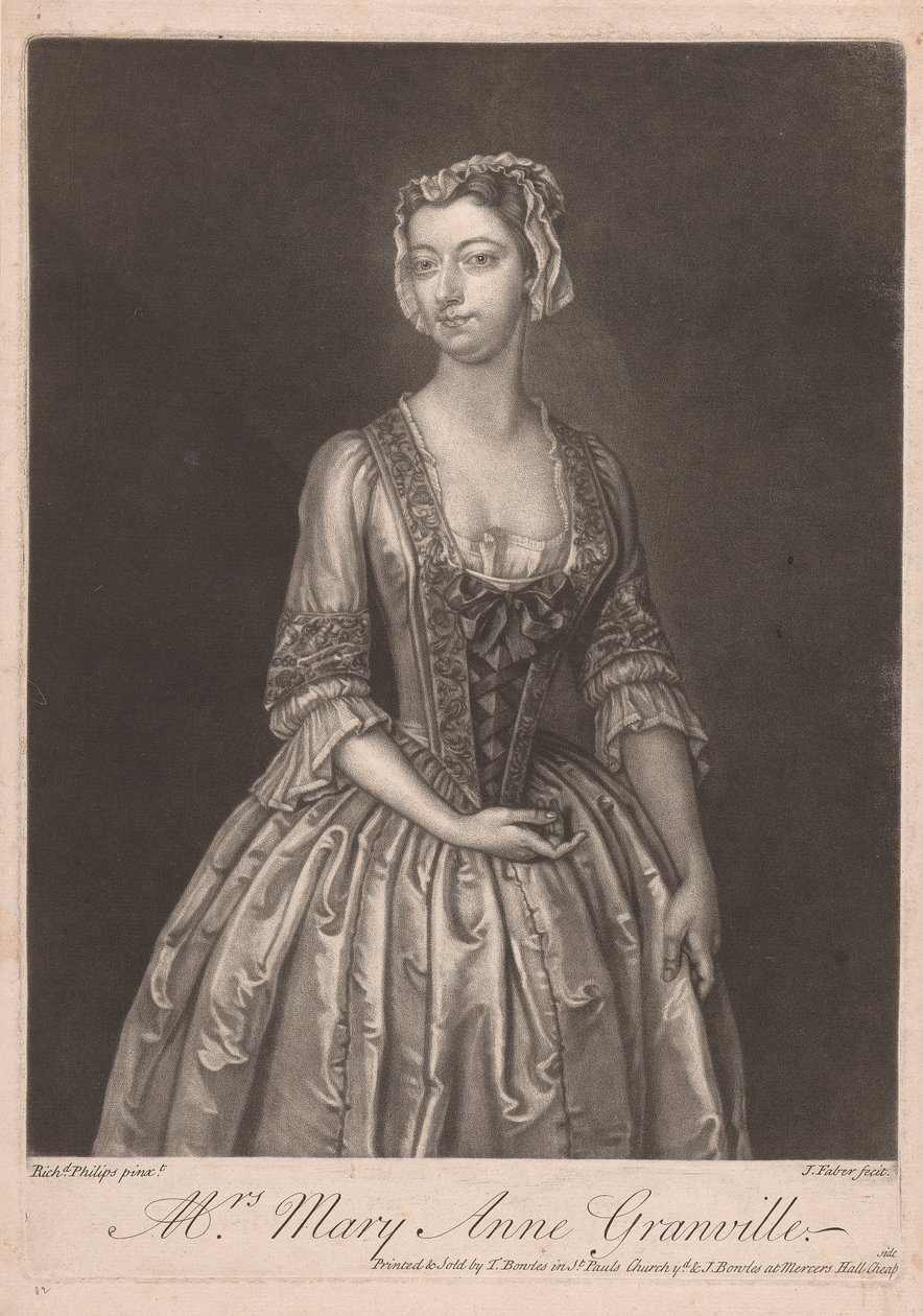 Fru Mary Ann Granville af John Faber the younger