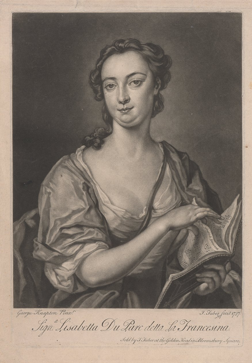 Signa Lisabetta DuParc kaldet La Francesina af John Faber the younger
