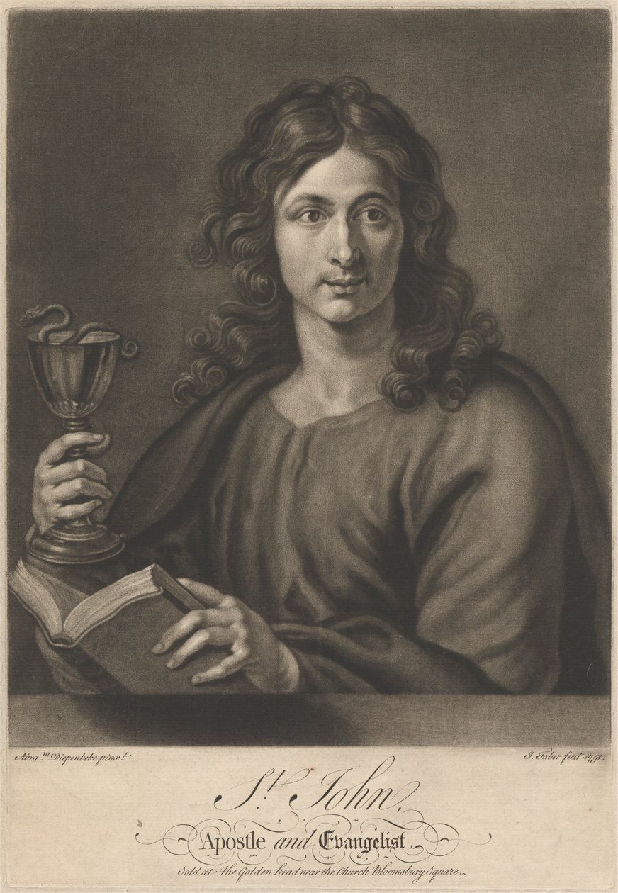 Sankt Johannes, apostel og evangelist af John Faber the younger