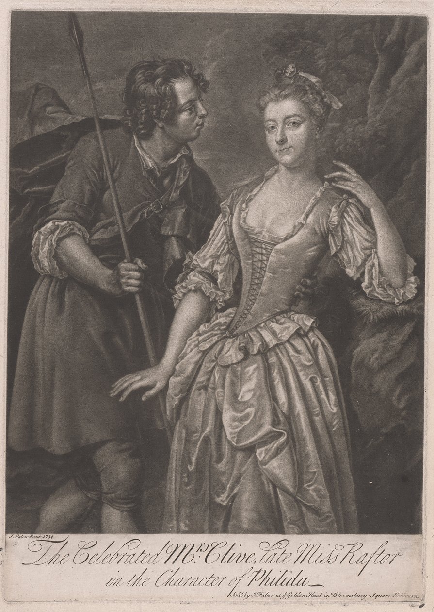 The Celebrated Mrs Clive, afdøde Miss Rafter, i karakteren af Philida af John Faber the younger