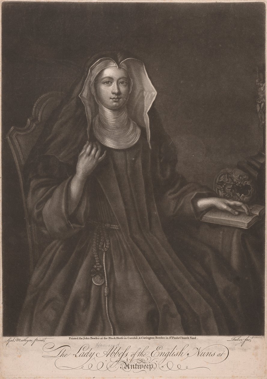 Lady Howard Abbedisse af de engelske nonner i Antwerpen af John Faber the younger