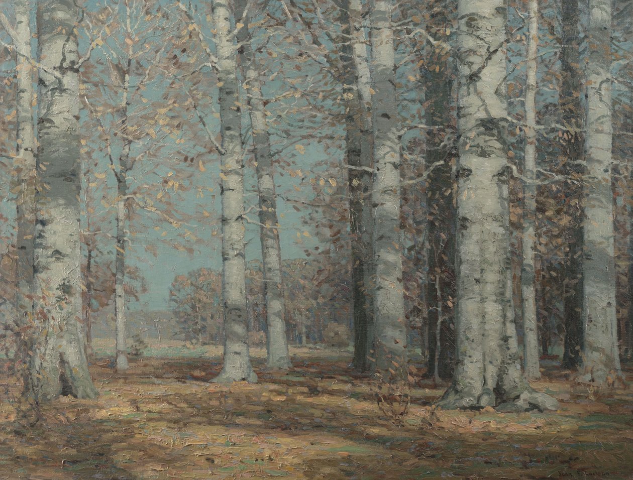 Efterårsbøge, ca.1908-1915 (olie på lærred) af John Fabian Carlson