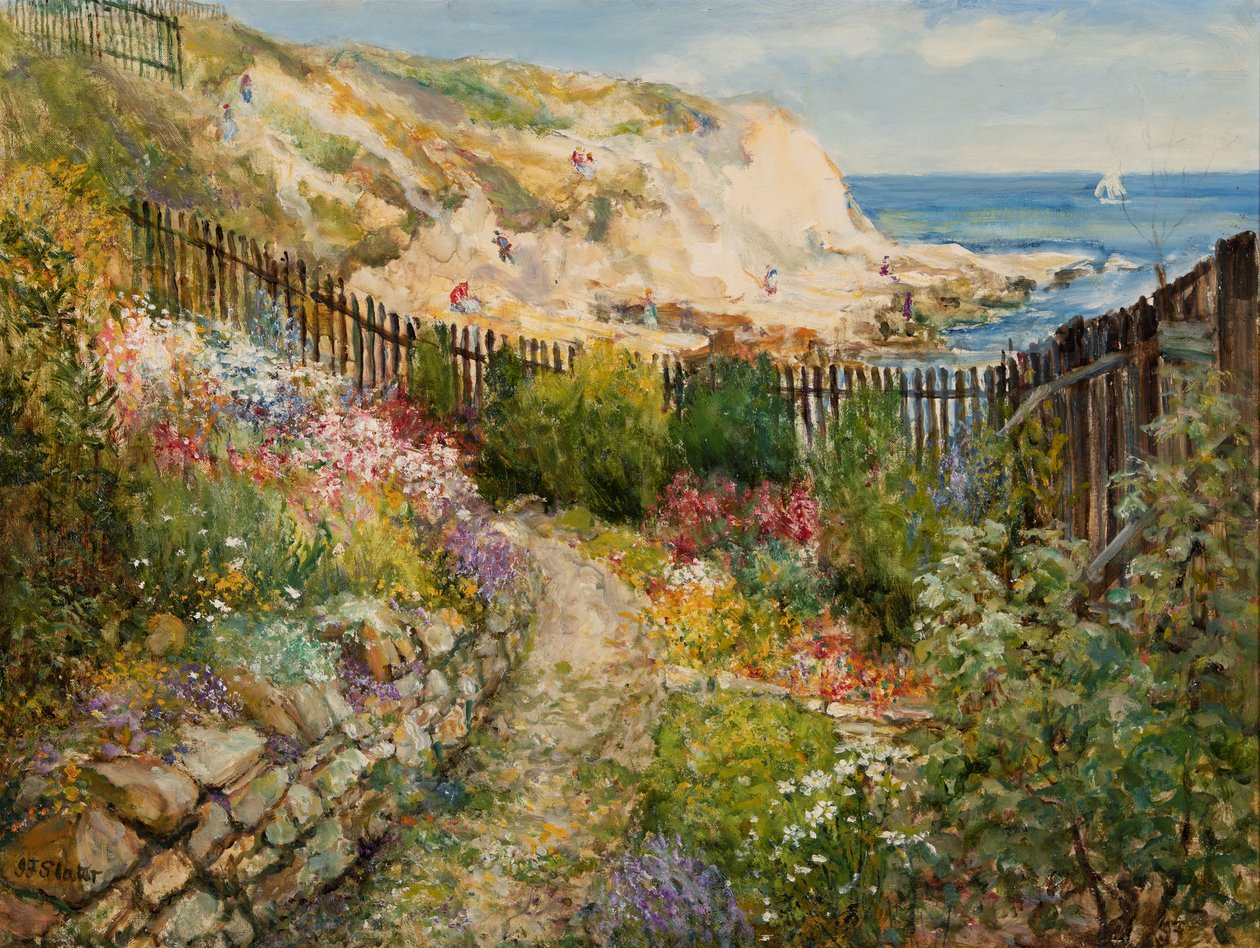 En Cullercoats-have med udsigt over havet (olie om bord) af John Falconar Slater