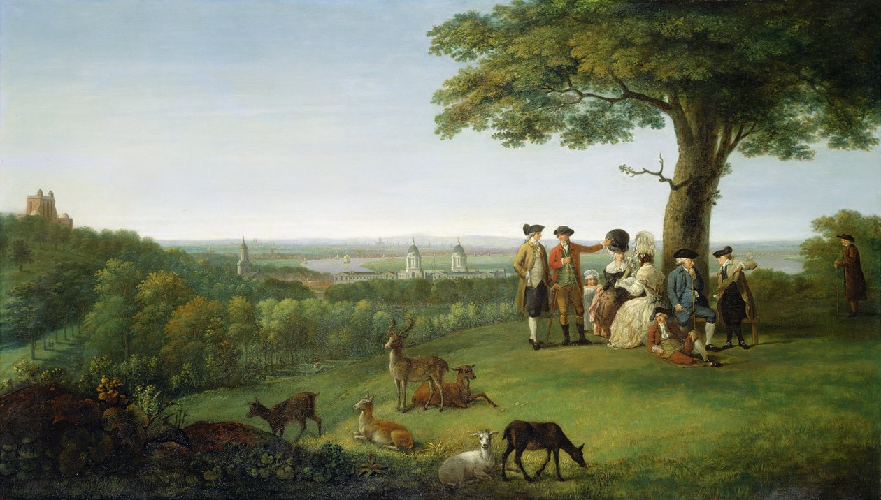 One Tree Hill, Greenwich, med London i det fjerne, 1779 af John Feary