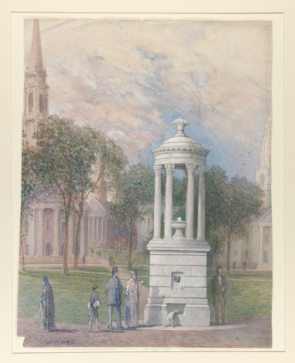 Bennett Fountain på New Haven Green af John Ferguson Weir