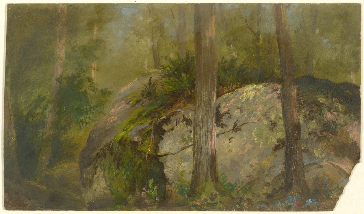 Skovscene af John Ferguson Weir