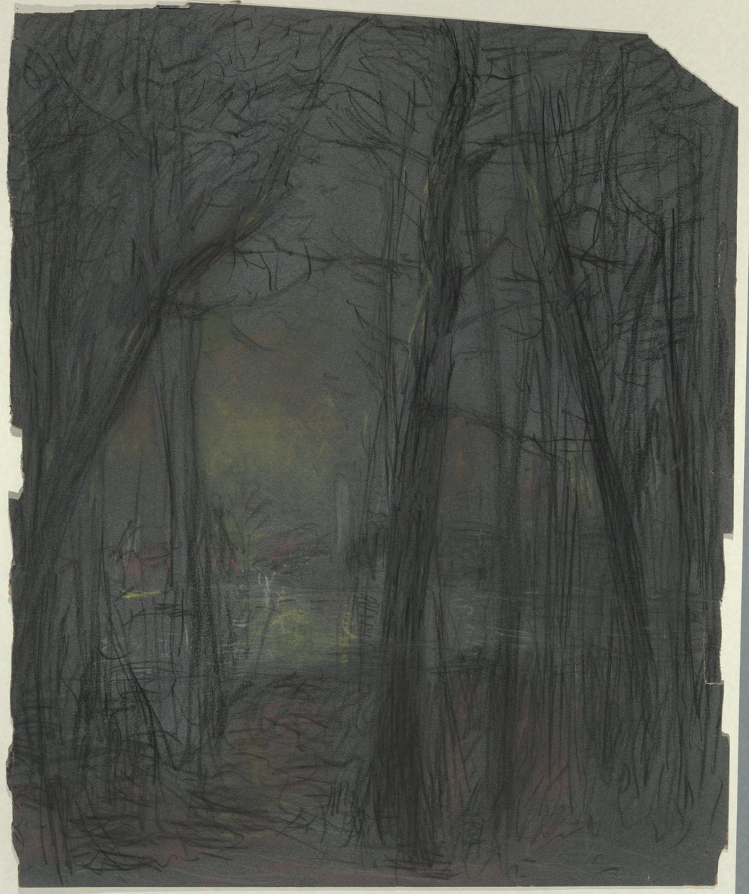 Skovscene af John Ferguson Weir