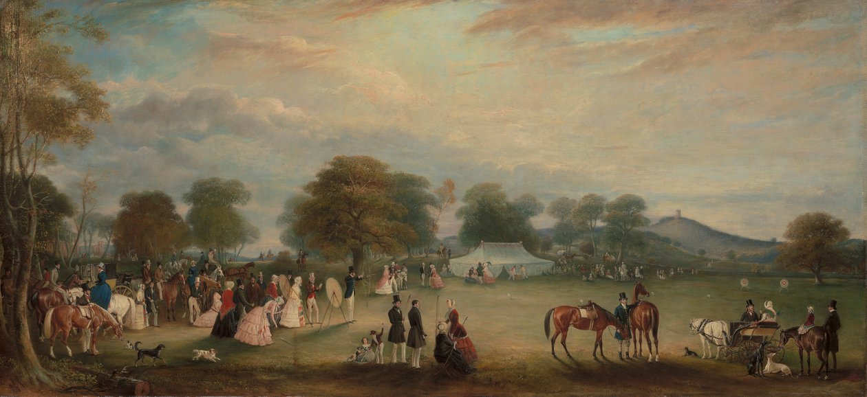 Bueskydningsmøde i Bradgate Park, Leicestershire af John Ferneley