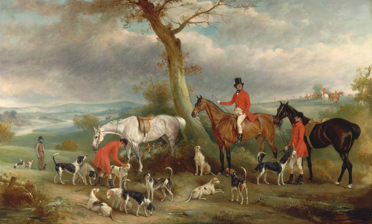 Thomas Wilkinson, M.F.H., med Hurworth Foxhounds af John Ferneley