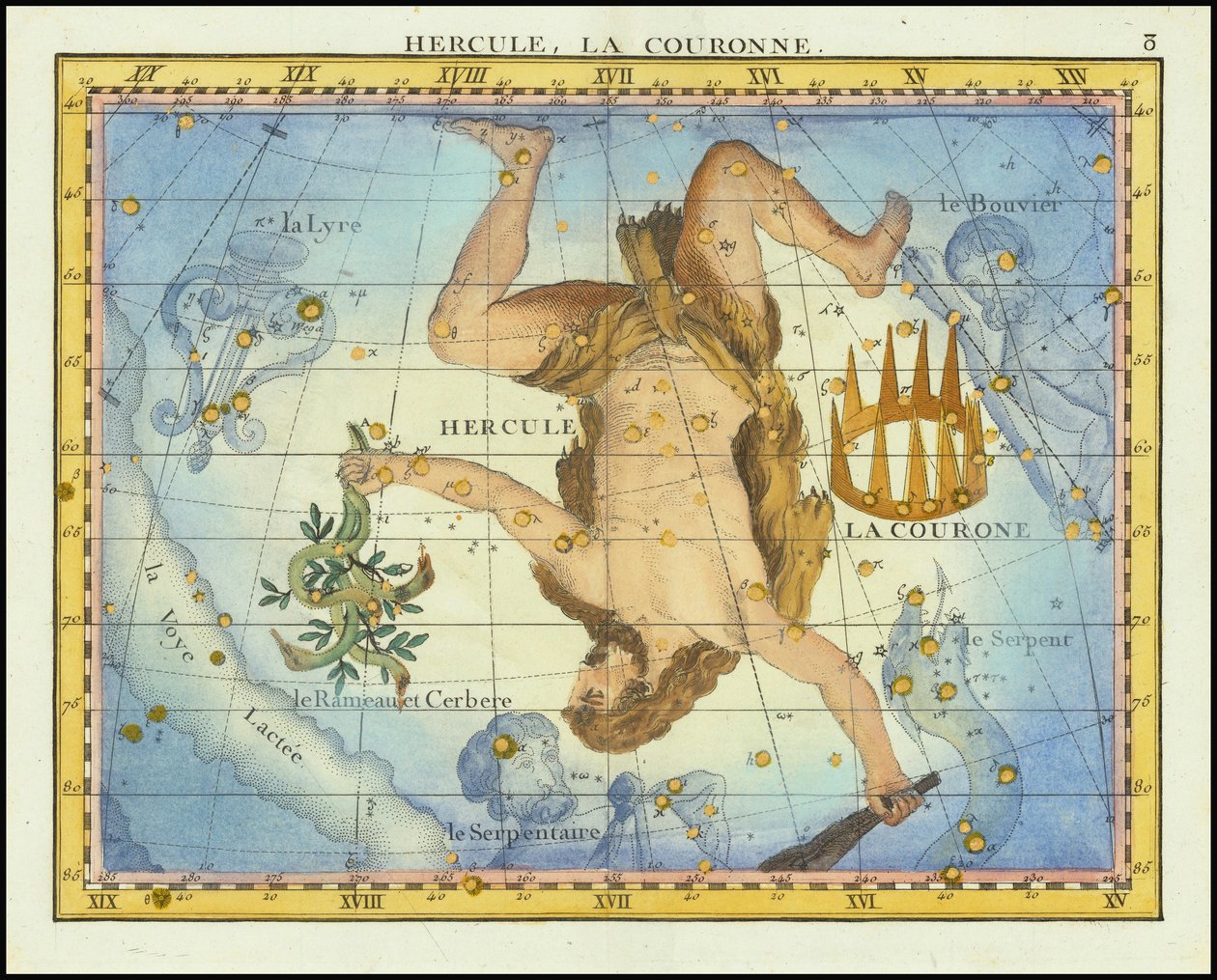 1776 - John Flamsteed - Hercules, La Couronne (Herkules og kronen) af John Flamsteed