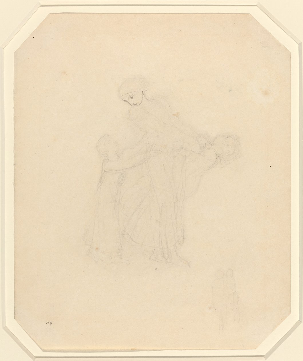 Voksen og to børn af John Flaxman