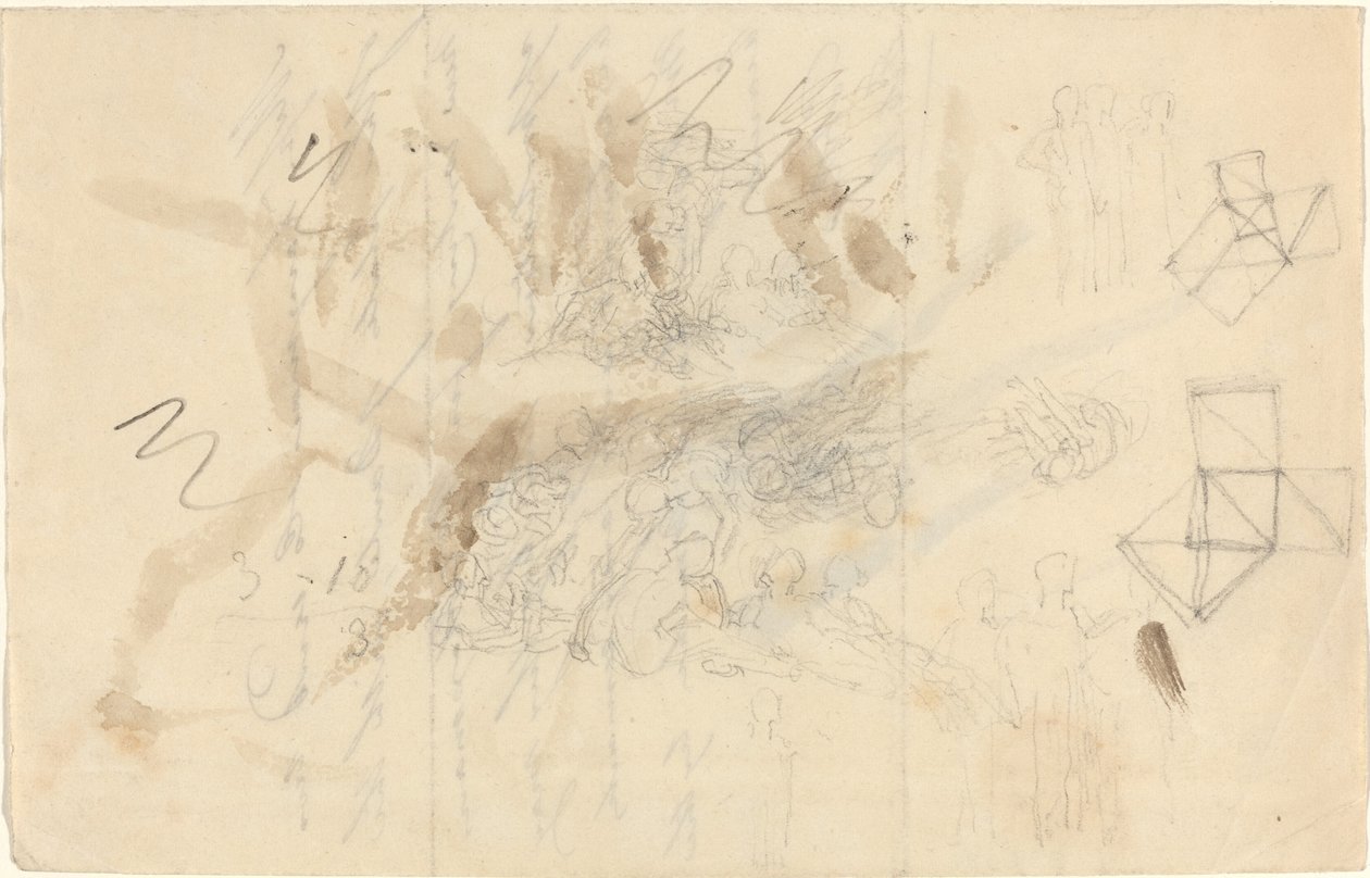 Engle, der stiger ned til mændenes døtre af John Flaxman
