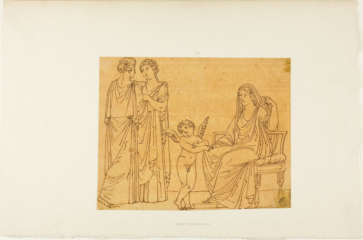 Amor og tre kvinder af John Flaxman