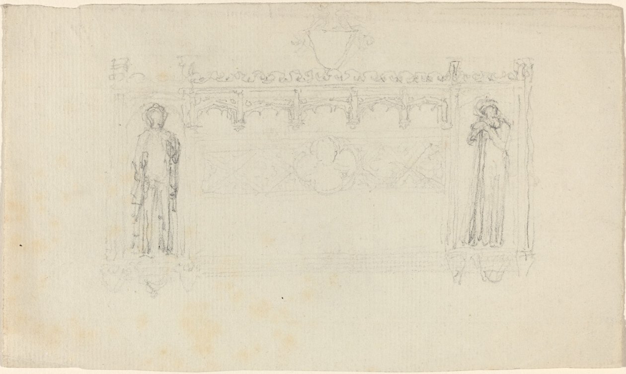 Design til Simcoe-monumentet, Exeter Cathedral af John Flaxman