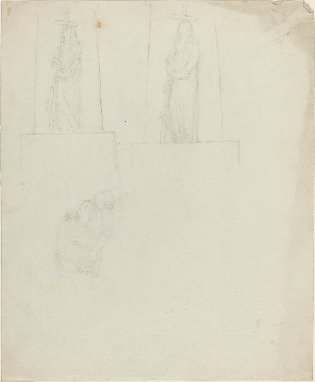 Design til et monument [recto and verso] af John Flaxman