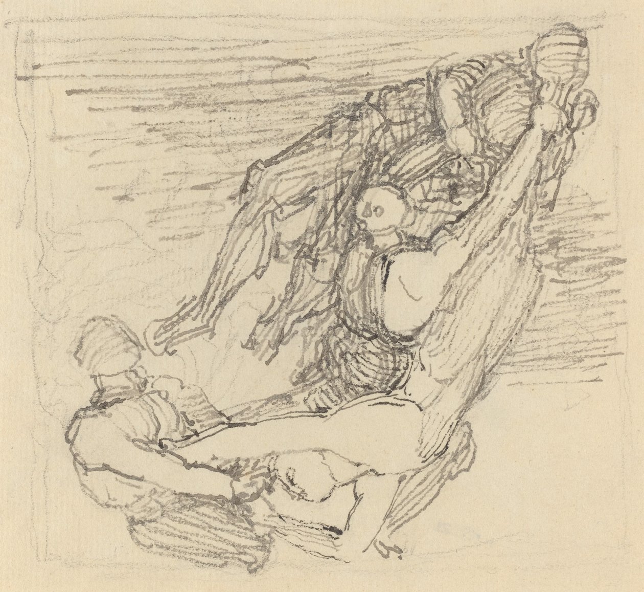 Figur, der transporteres gennem luften af John Flaxman