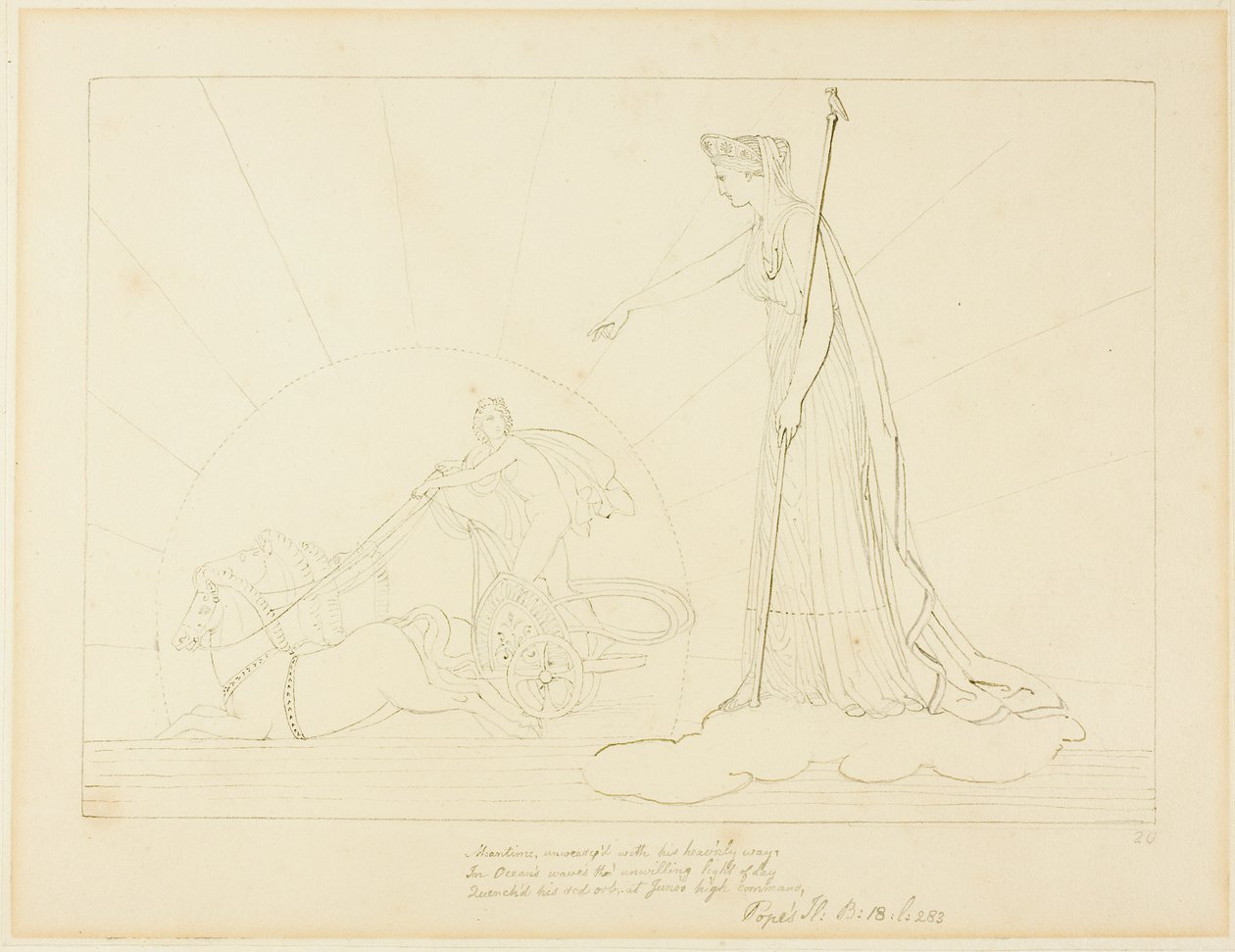 Juno får solen til at gå ned af John Flaxman