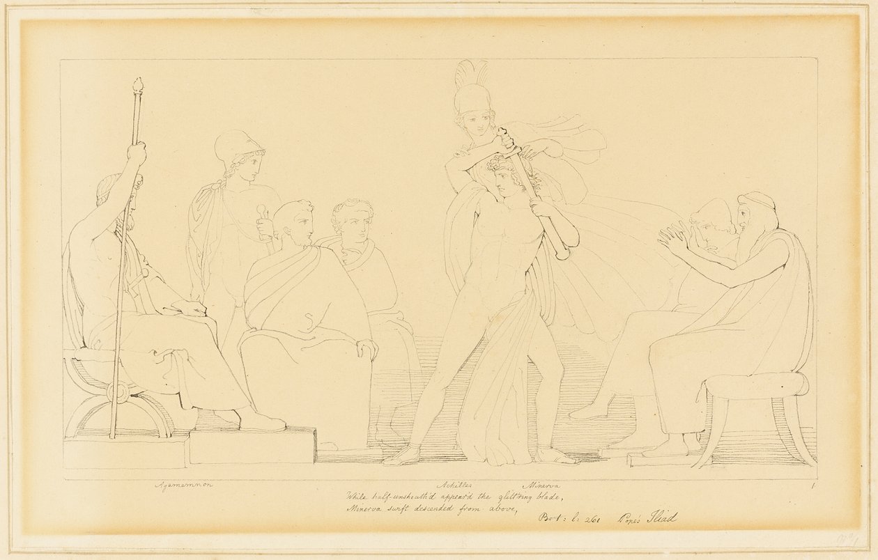 Minerva og Achilles af John Flaxman